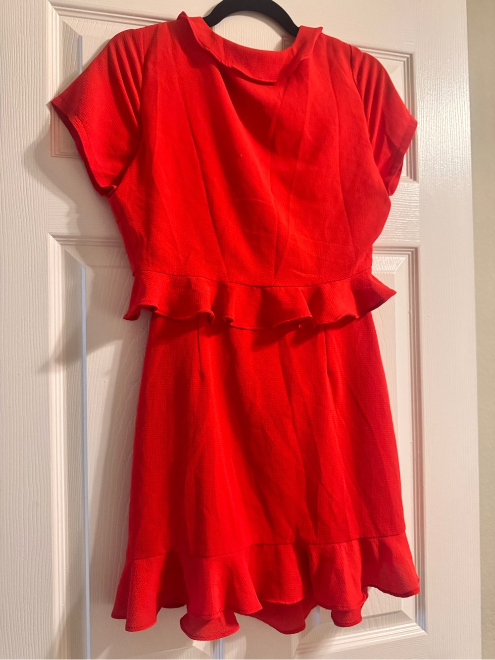 superdown Red Ruffle Tie-Front Mini Dress - Picture 8 of 9